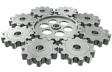 The Group Of Metal Gears Stock Image The Group Of Metal Gears Stock Image