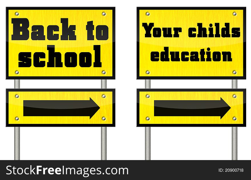 Two different educational signs