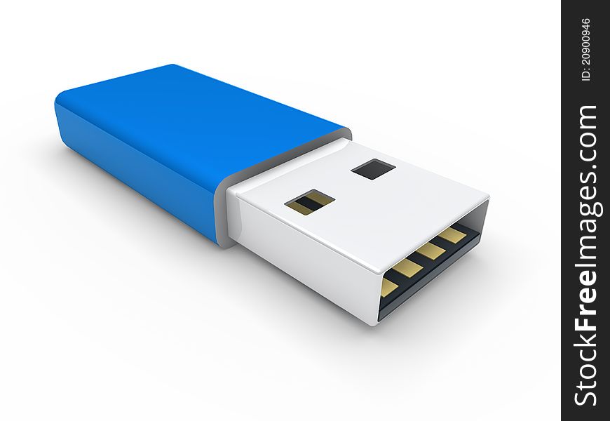 3d usb stick blue