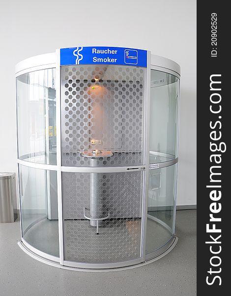 Empty smoker in the airport