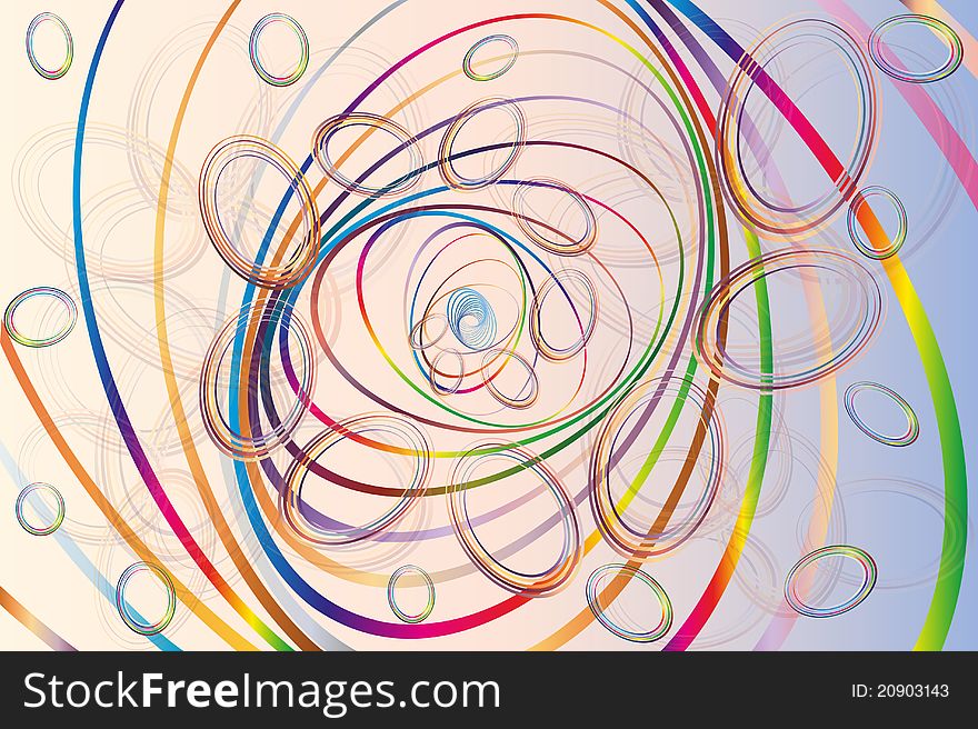 Oval abstract background