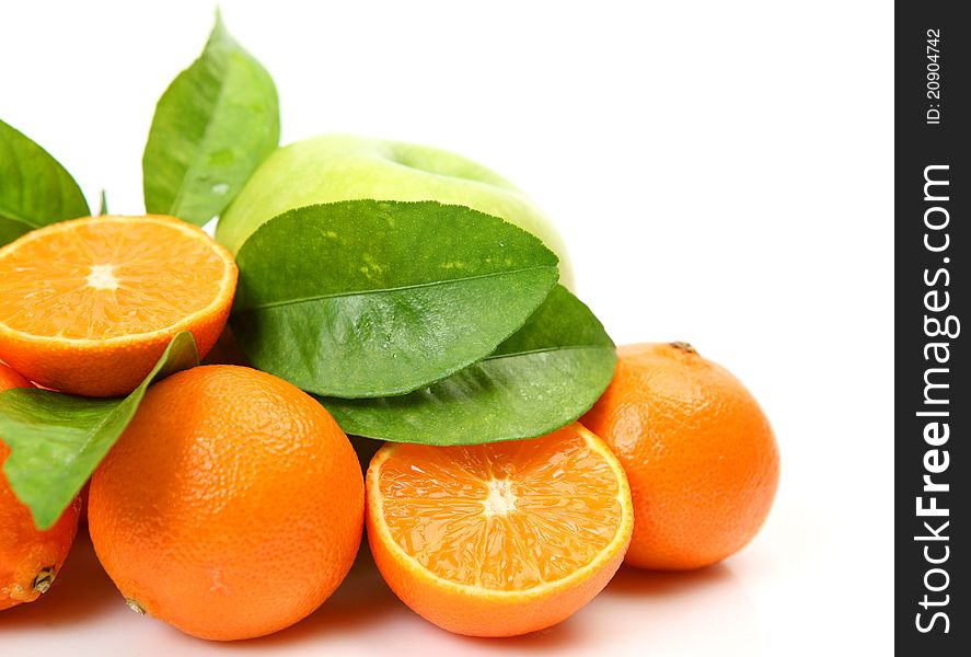 Fresh fruit on a white background. Fresh fruit on a white background