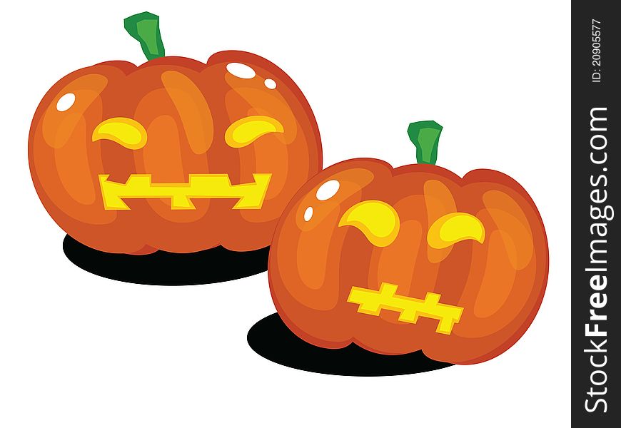 Halloween ,two pumpkins ,isolated on white. Halloween ,two pumpkins ,isolated on white.