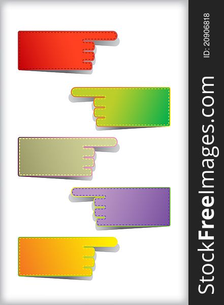 Set of vector colorful blank  stickers. Set of vector colorful blank  stickers.