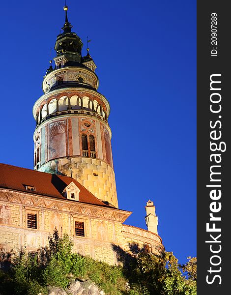 The tower at Cesky Krumlov Castle, in South Bohemia. It looks like its out of a fairy tale. The tower at Cesky Krumlov Castle, in South Bohemia. It looks like its out of a fairy tale.