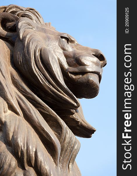 Lion Face Statue