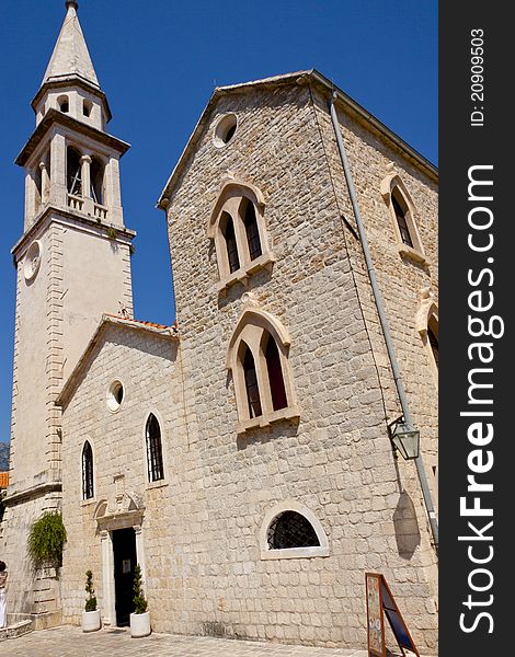 Sveti Ivan Church in Budva - Montenegro, summer sunny day. Sveti Ivan Church in Budva - Montenegro, summer sunny day.