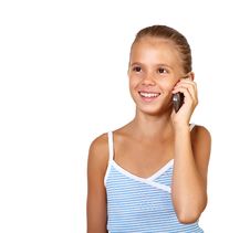 Pretty Teenage Girl With Mobile Phone Stock Photography Pretty Teenage Girl With Mobile Phone Stock Photography