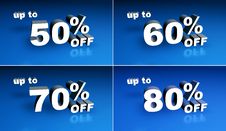 Up To Percent Off Two Royalty Free Stock Images