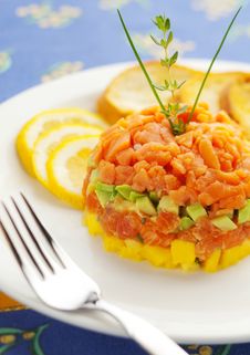 Fresh Salmon Tartar Royalty Free Stock Images Fresh Salmon Tartar Royalty Free Stock Images