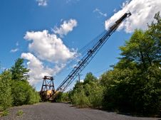 Front View Of Derelict Mining Crane Stock Photo Front View Of Derelict Mining Crane Stock Photo