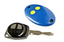 Car Key And Remote Electric Gate Royalty Free Stock Images Car Key And Remote Electric Gate Royalty Free Stock Images