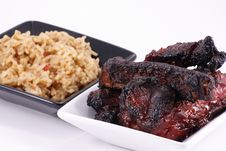 Barbecued Ribs Royalty Free Stock Photography Barbecued Ribs Royalty Free Stock Photography