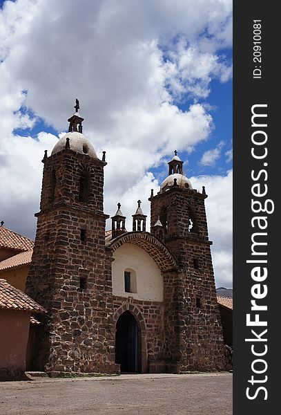 Peruvian church on the way to Lake Titicaca. Peruvian church on the way to Lake Titicaca