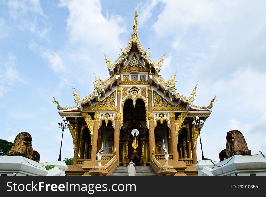 Front Wat Pasanaroon Temple, Khon Kean, Thailand