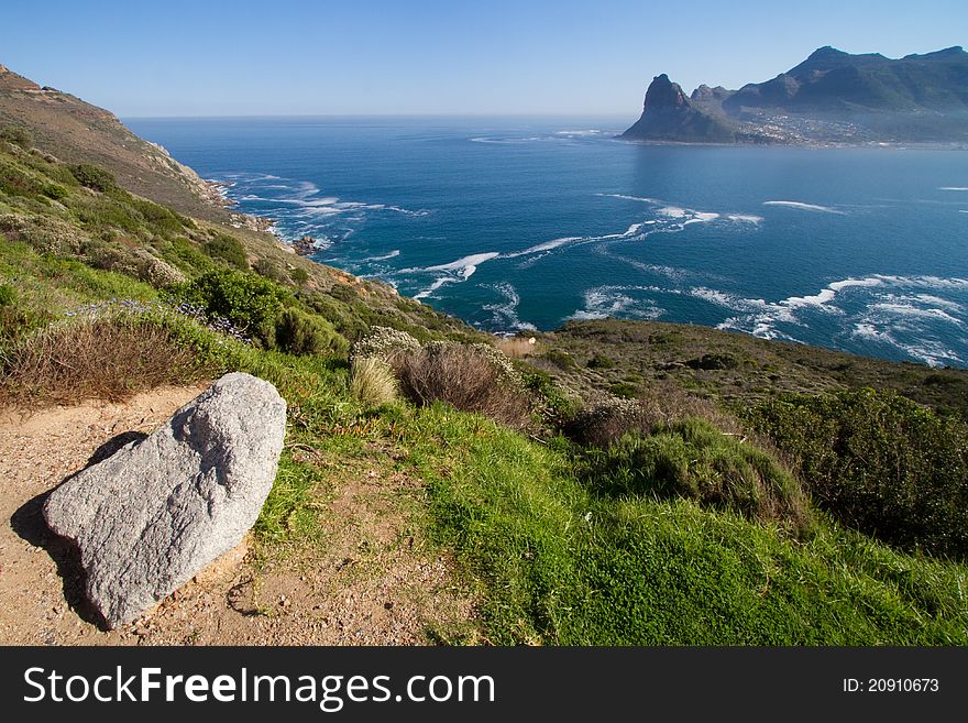 A scenic bay along the coast of South Africa. A scenic bay along the coast of South Africa