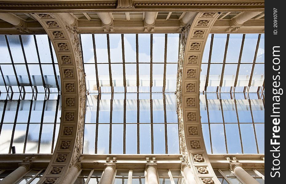 Old glass ceiling