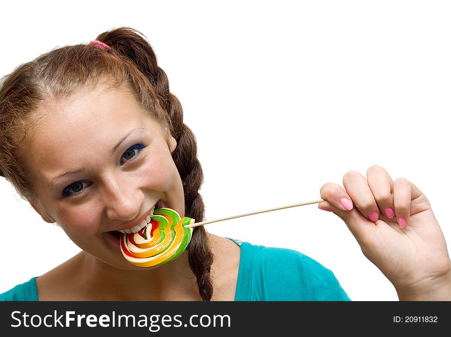 Woman With Lolipop