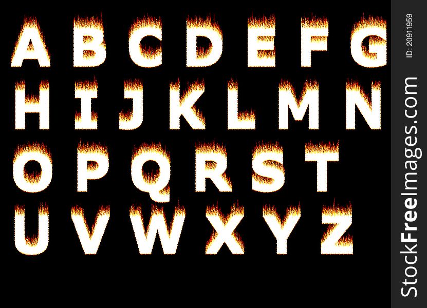 Burning Alphabet