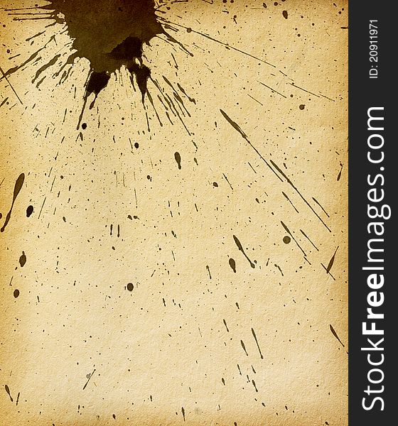 Old grunge paper background with blots. Old grunge paper background with blots