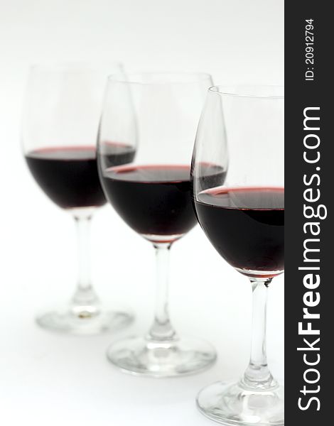 Three Glasses Of Red Wine