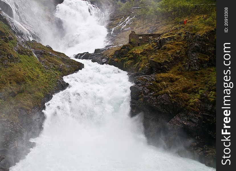 A powerful and sparkling waterfall. A powerful and sparkling waterfall