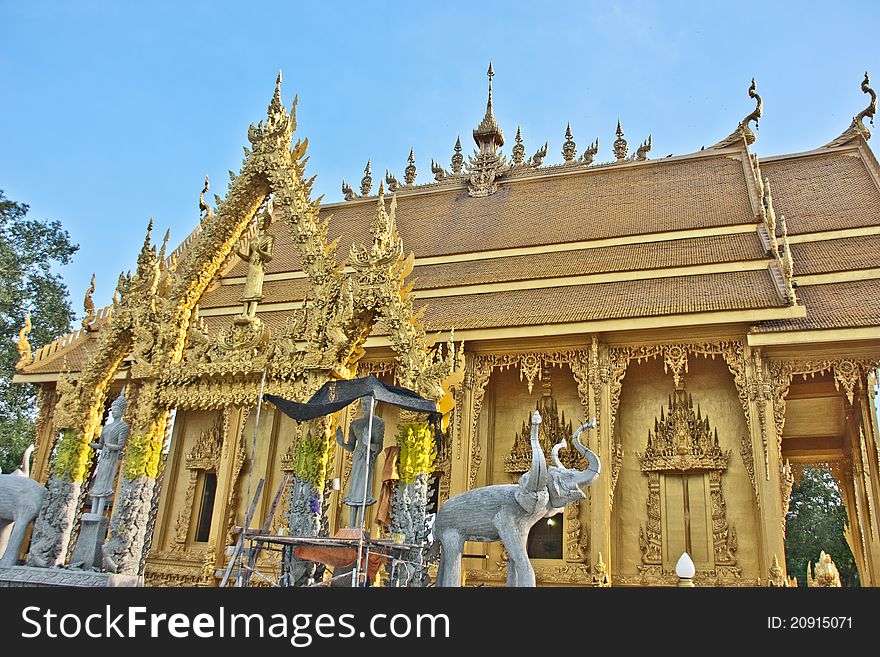 Churches of Buddhism. Most of the Thai pattern style. The identity of the Buddhist. Churches of Buddhism. Most of the Thai pattern style. The identity of the Buddhist