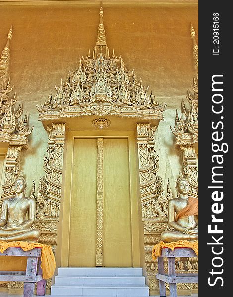 Churches of Buddhism. Most of the Thai pattern style. The identity of the Buddhist. Churches of Buddhism. Most of the Thai pattern style. The identity of the Buddhist