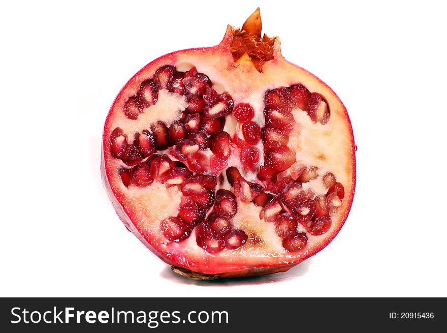 Pomegranate fruit isolated on white background. Pomegranate fruit isolated on white background