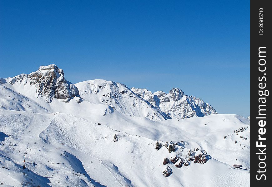 Skiing slope