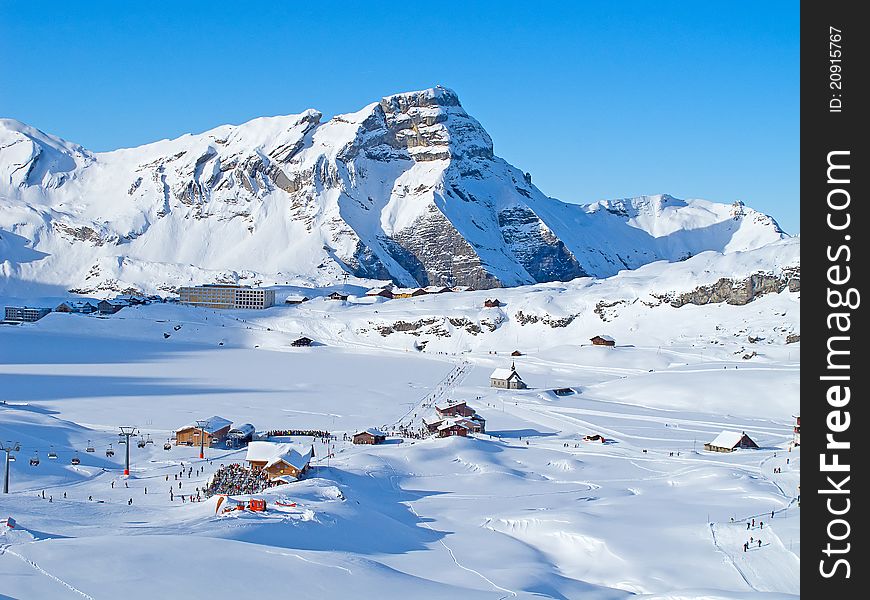 Winter in the swiss alps (Melchsee-Frutt, Luzern, Switzerland). Winter in the swiss alps (Melchsee-Frutt, Luzern, Switzerland)