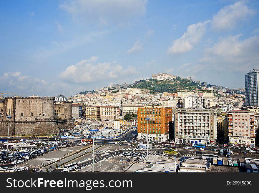 A panorama of Naples, Italy