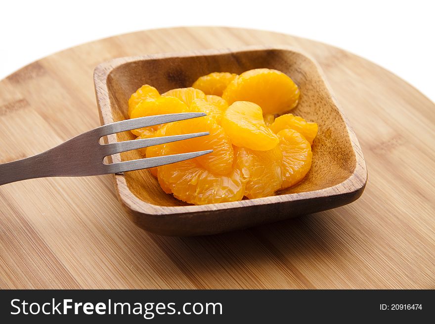 Tangerine Peeled With Fork