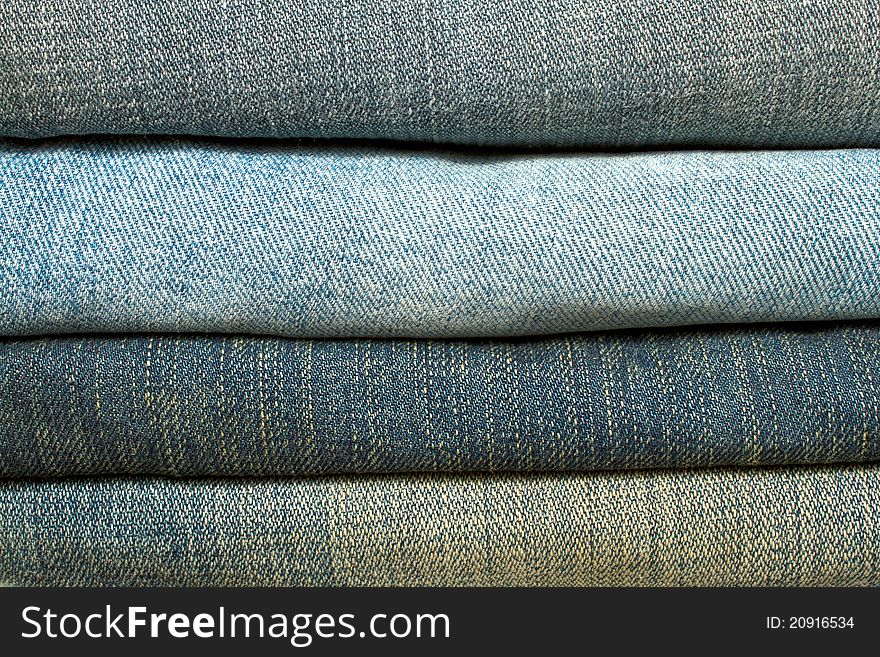 A blue jeans textured background