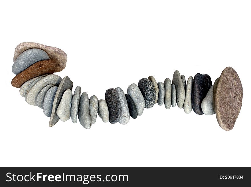 stones on a white background. stones on a white background
