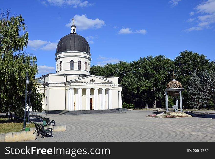 Jesus Born Cathedral in center of Chisinau - the capital of Republic of Moldova