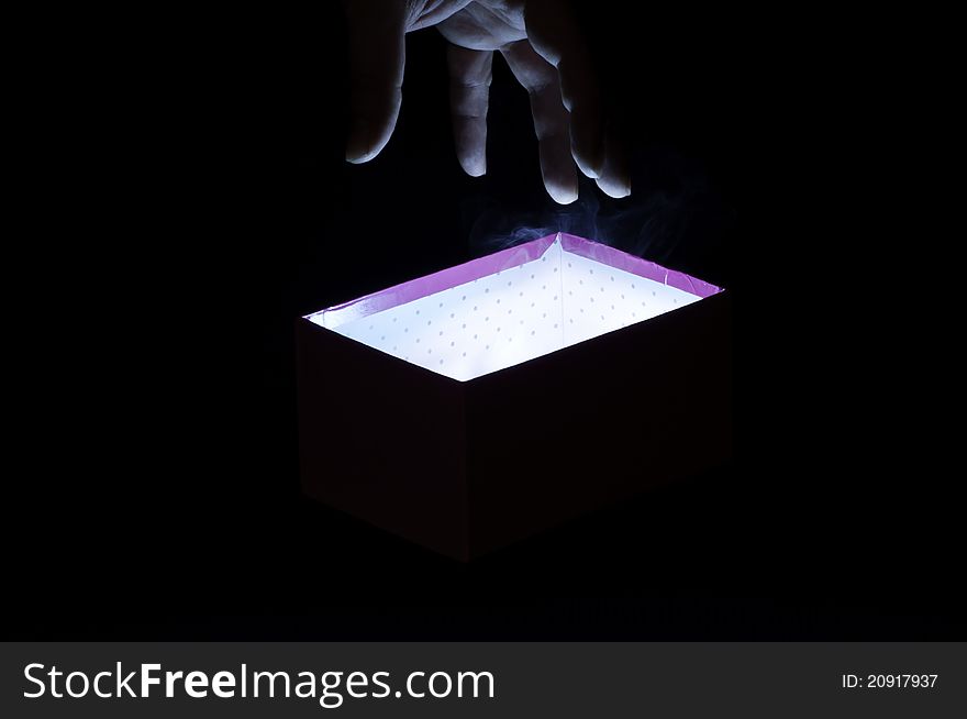 Hand and magic box