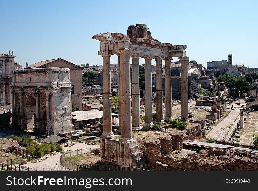 The Forum in Rome, Italy. The Forum in Rome, Italy