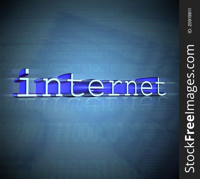 Web site and business 3d internet symbol.Internet technology concept