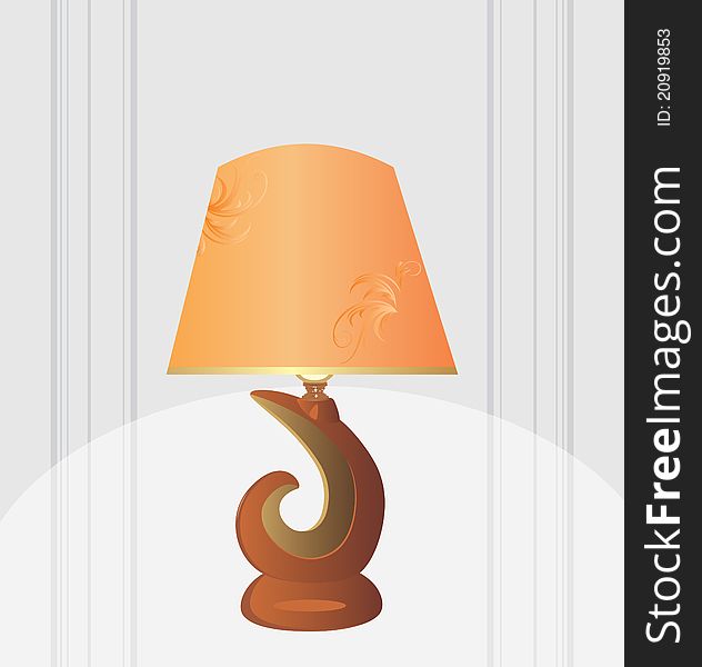 Night lamp isolated on the grey. Illustration