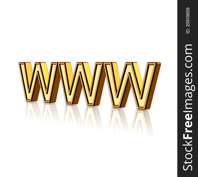 3d World Wide Web internet symbol in white background. 3d World Wide Web internet symbol in white background.