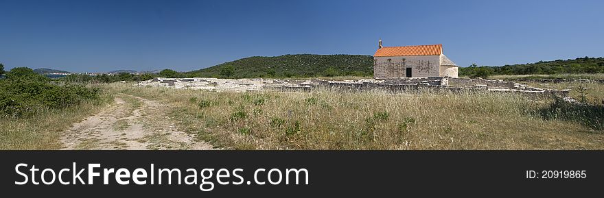 St.Martin Church And Landscape Panorama