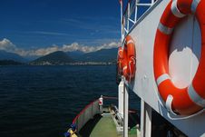Boat Crossing, Lake Maggiore, Italy Royalty Free Stock Photos