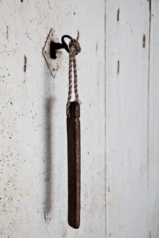 Old Key In Old Door Royalty Free Stock Image