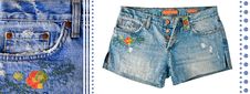 Free Denim Shorts Stock Image - 20923411