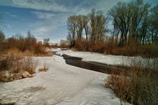 Snow River Royalty Free Stock Images