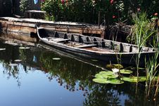 Beautiful Boat Abandoned In The Danube Delta Stock Photography Beautiful Boat Abandoned In The Danube Delta Stock Photography