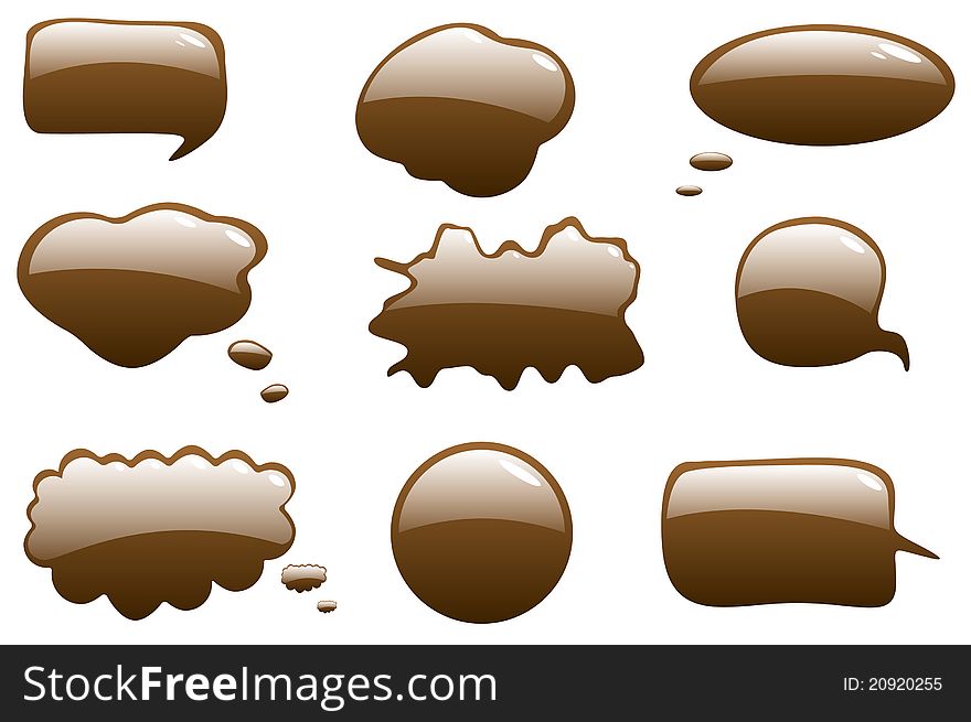 Illustration of Speech chocolate set