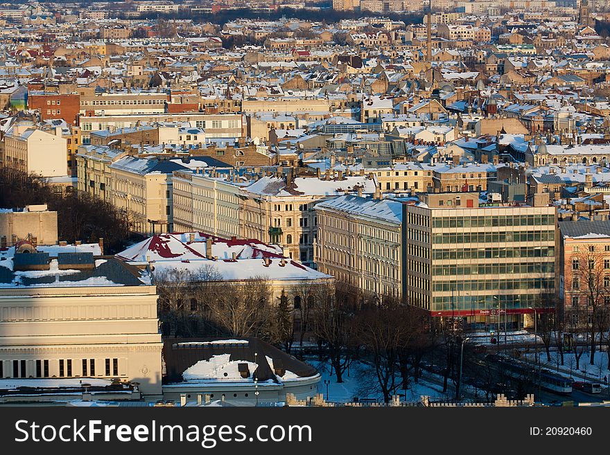 View on Riga town the capital of Latvia