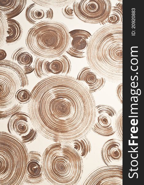 Brown Spiral On Wall Background